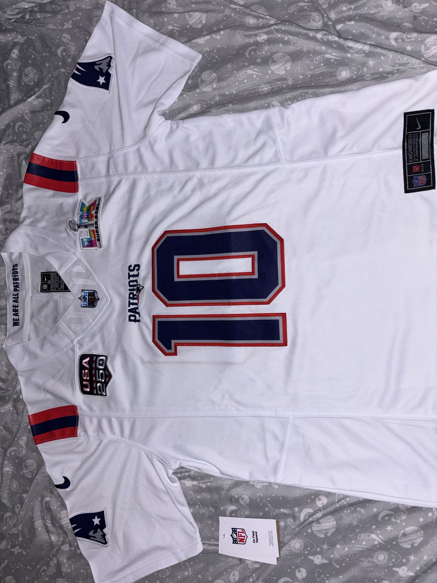 Brand New Official White Patriots Jersey