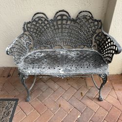 Wrought Iron Bench 