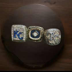 3 PCS Kansas City Royals World Series Ring Set,  1985/2014/15