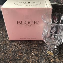 Block glass Vases or Candle Holders