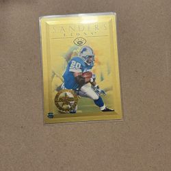 Barry Sanders 1996 22 Karat Gold Leaf Stars 0051/2500 LOW # Lions HIGH GRADE! #61