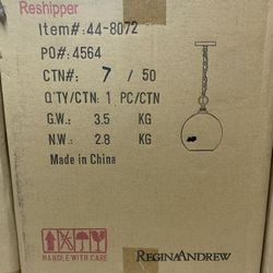 3 Regina Andrew Pendant Light Fixtures Brand New
