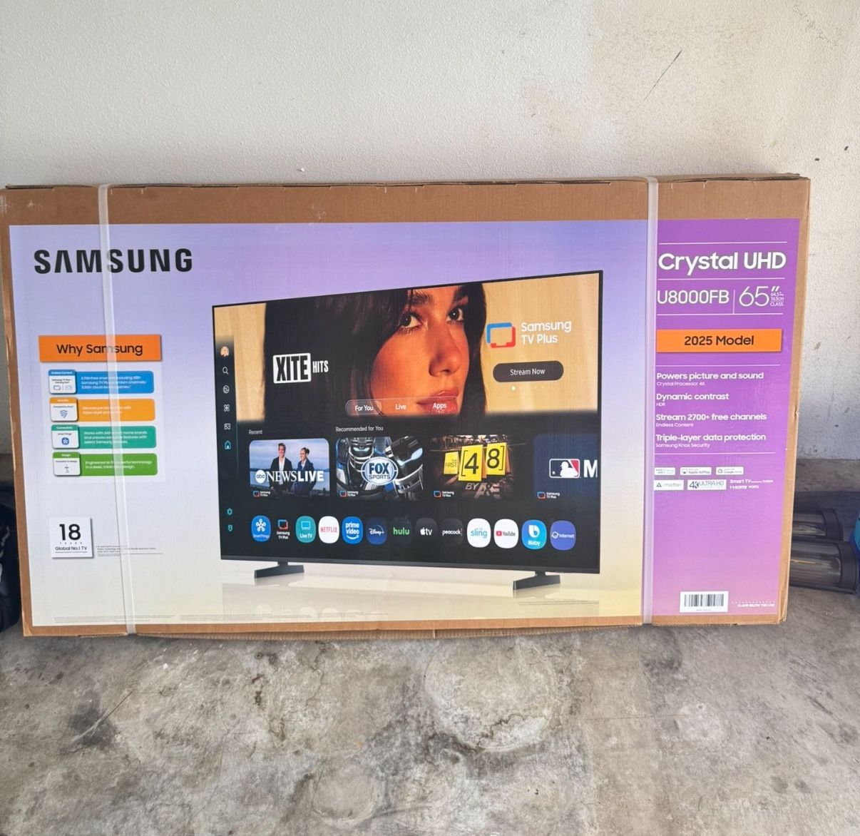 65 “ Samsung Smart 4K LED HDR TV