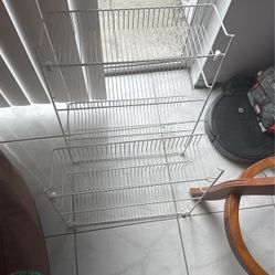 2 White Hanging Racks