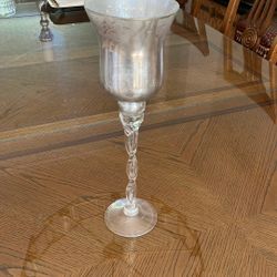 Glass candle holder