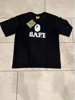 A Bathing Ape BAPE Ape Head Logo Black/White Graphic Crew Neck Cotton Tee S