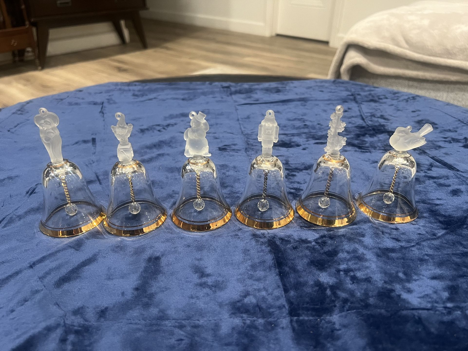 Vintage Danbury Mint Bell Ornament 6 Piece Set
