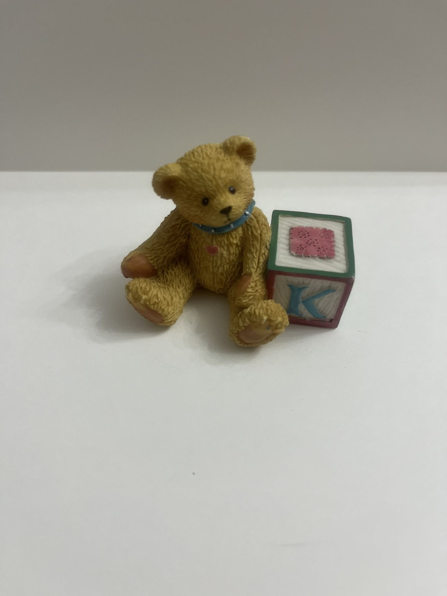 Cherished Teddies ABC “ K “Mini Letter Block 1995 Enesco Hillman 158488H 1.5"