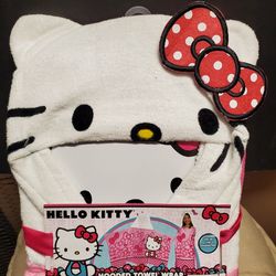 New Hello Kitty Hooded Towel Wrap