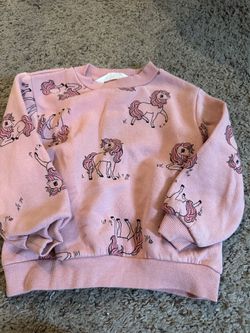 H&M Pink Unicorn Pullover