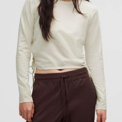 Lululemon Cinched cut-outs Cotton Long Sleeve Shirt