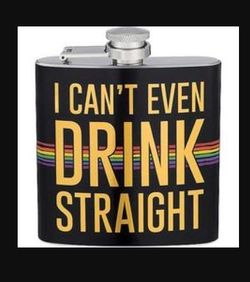 Novelty Can't Drink Straight Flask New