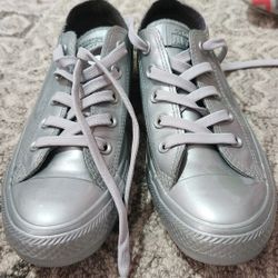 Metallic Silver Converse 