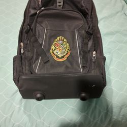 Gemline Rolling Backpack With Harry Potter Hogwarts Patch