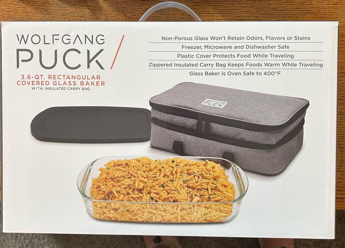 New Wolfgang puck Rectangular Covered Glass Baker