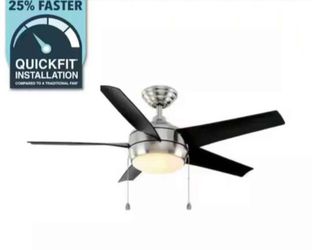 Home Decorators Collection
Windward 44 in. LED Brushed Nickel Ceiling Fan with  pull chain operation  no control remote
$60 EACH CEILING FAN  DOES NOT
