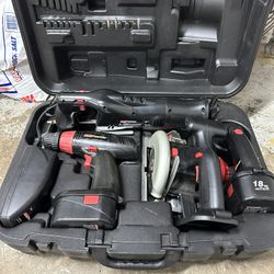 Coleman Powermate 18V Cordless Tool kit, Reciprocating & Circular Saw, Drill Set