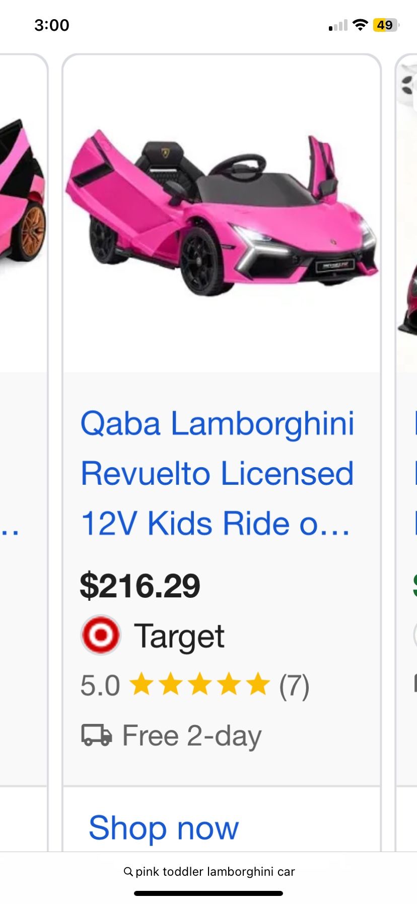 Pink Toddlers Lamborghini