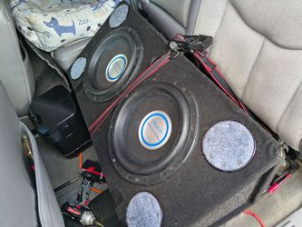 Two 12-in power acoustic subwoofers