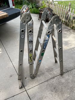 Werner heavy duty adjustable ladder. Excellent condition