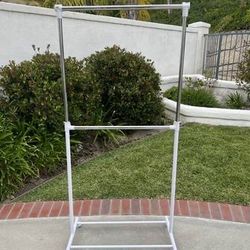 Cheap! Rolling Clothing Garment Rack (double rods) Hanging Clothes