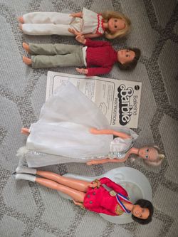 Vintage barbie and ken dolls
