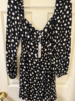 NWT — Reformation Flattering Long Sleeves Unlined Mini Dress (With Smocked Back &Back Zipper)—Size 4