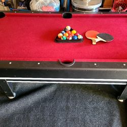 Pool Table With Ping Pong Attachment