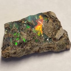 2.90ctw Natural Ethiopian Fire Opal Rough Gemstone Untreated Unpolished 11x6mm
