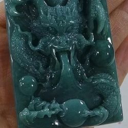 Exquisite Jade Dragon Pendant,  Large 84 Gram's 