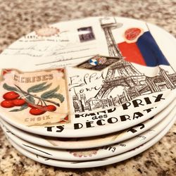 Rosanna Paris Themed Dessert/Salad Plates