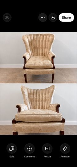 Vintage channel back chair