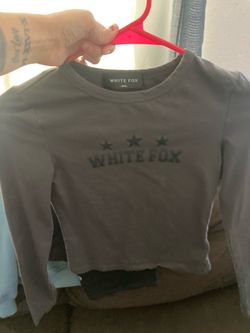 White fox crop tee