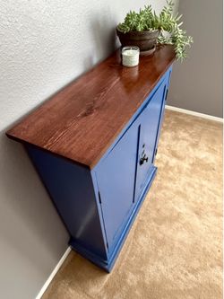 Refinished Solid Wood Accent Cabinet | Storage Cabinet | Entryway Cabinet