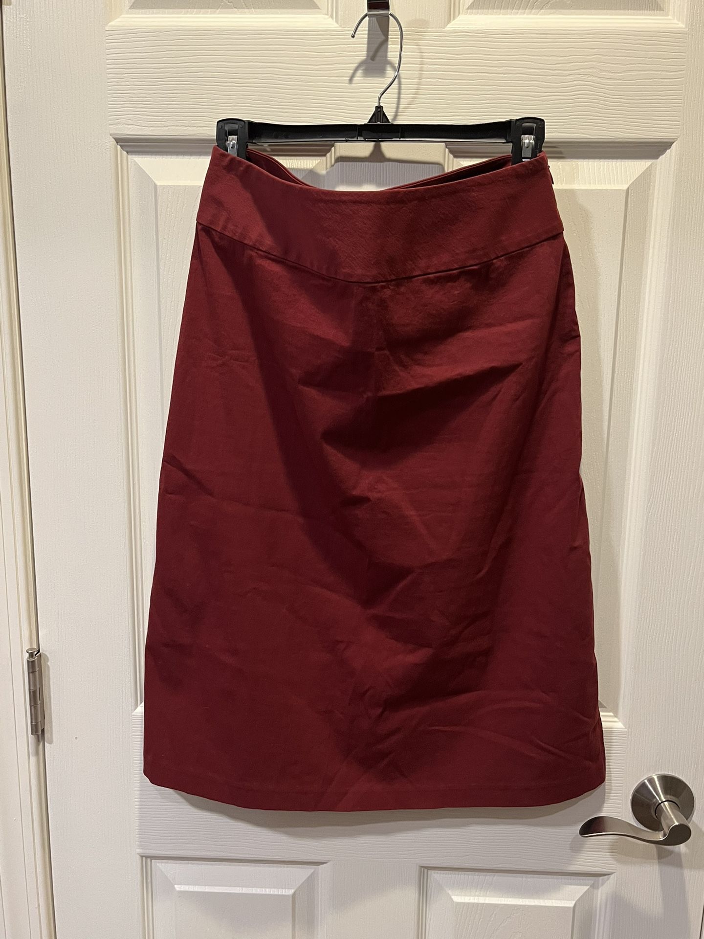 Banana Republic Dark Red A-Line Skirt (Size: 10)