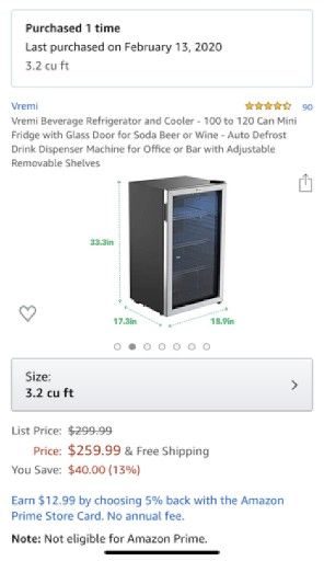 Mini fridge