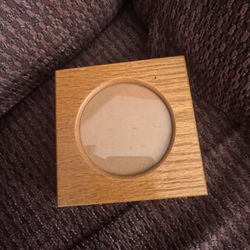 Vintage Wooden Jewelry Box with Glass Frame Lid