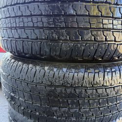 255/70R17 2 used tires good year wrangler fortitude H/T