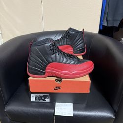 Brand new Air Jordan Flu Game  12’s size 12 with original box and proof of purchase.