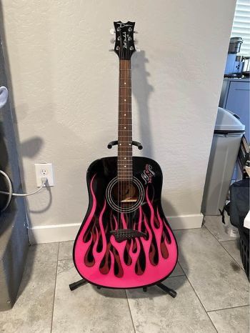 Bret Michaels Guitar Pink