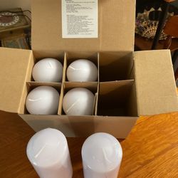 Case Of 24 5 1/2” Home Light Pillar Candles- New