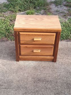 2 Drawer Wood Night Stand