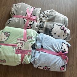 Hello Kitty twin blankets bundle of 4