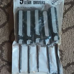 New 5 Piece Start Pointed Drivers