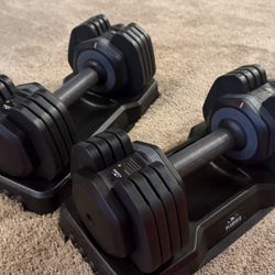 Adjustable Dumbbells – 50LB Pair (Like New, Includes Trays) 