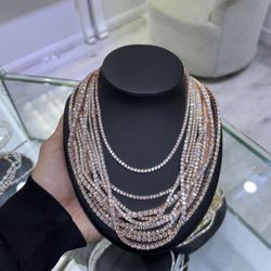 VVS 1 Lab Tennis Necklace 