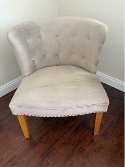 Beige microsuede chair
