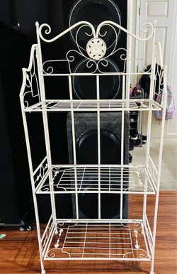 Antique 3 tier folding rack/shelves