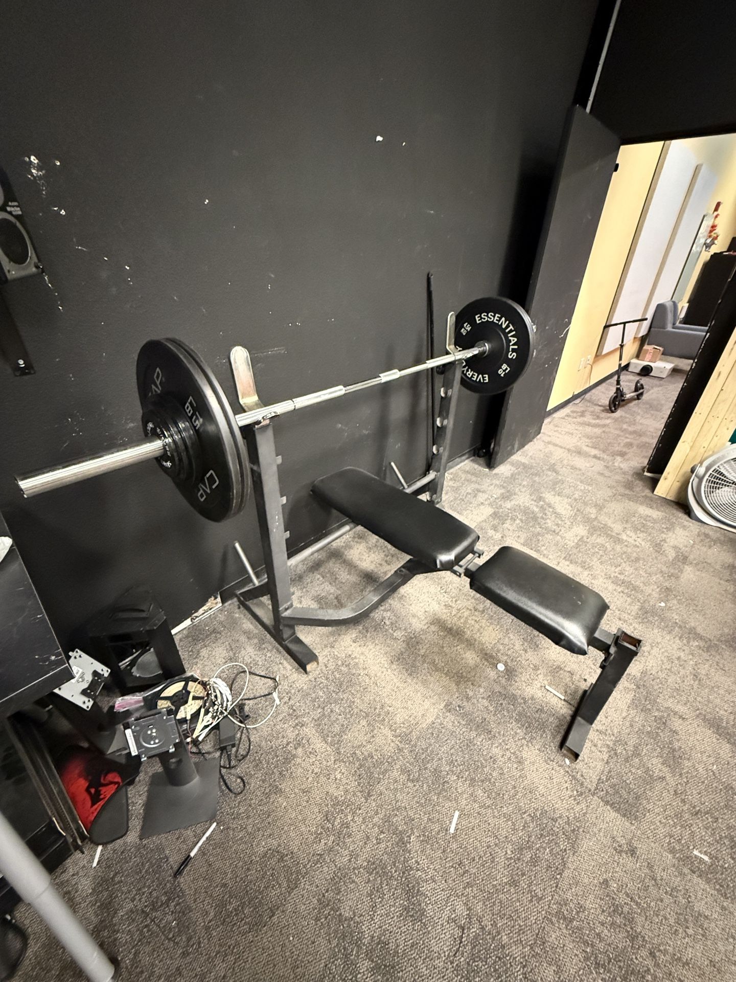 7ft Olympic Bar, Bench, & Weights 