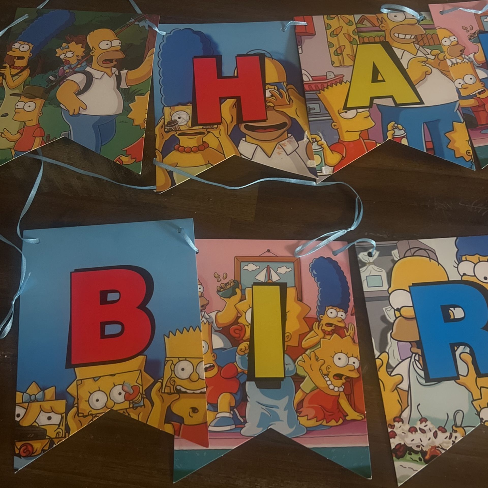 Simpsons Birthday Banner